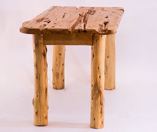 rustic handmade wooden dining table by kwetu