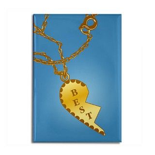 BFF Necklace Best Half Rectangle Magnet by trendyteeshirts