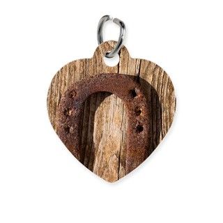 Antique horseshoe luck symbol rusted Pet Tag by Admin_CP70839509