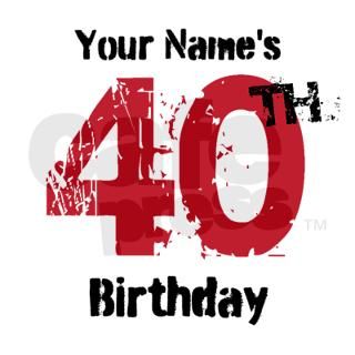 40th Birthday Grunge   Personalized Greeting Card by MightyBaby