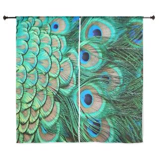 Peacock Feather 60 Curtains by theshowercurtainshop