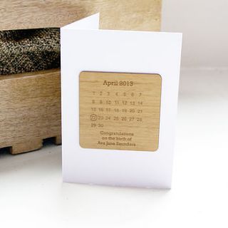 personalised calendar greeting card by made lovingly made