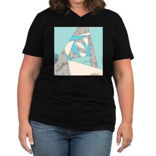 Geometric Shapes Abstract Plus Size T Shirt by perkinsdesigns