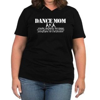 Dance Mom Womens Plus Size V Neck Dark T Shirt by dancethoughts
