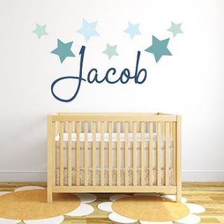 star name fabric wall sticker by littleprints