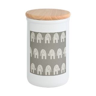 Cute Light Gray Elephant Design Container by boobhonkers