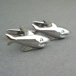 shark cufflinks by wild life designs