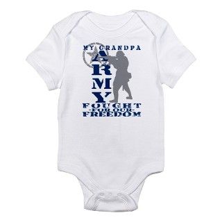 Grandpa Fought Freedom   ARMY Infant Bodysuit by poor_richards