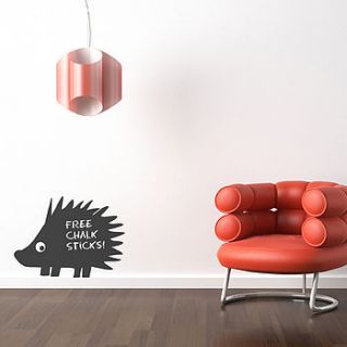 hedgehog chalkboard wall sticker by spin collective