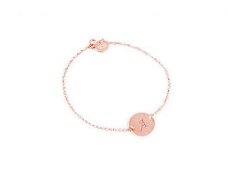 personalised engraved disc bracelet by anna lou of london