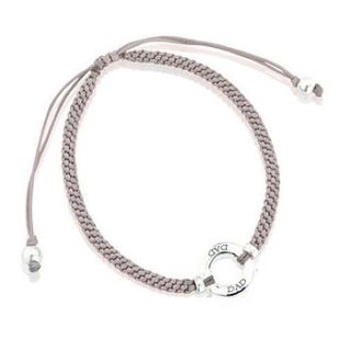 dad sterling silver friendship bracelet by lovethelinks