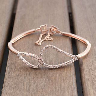 infinity rose gold diamante bracelet by astrid & miyu