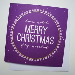 'buon natale' christmas card by love faith and hope