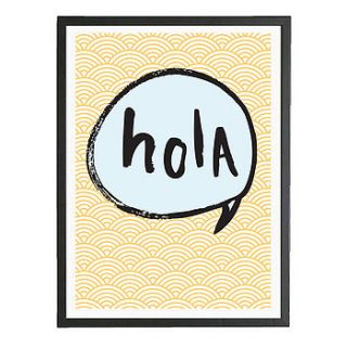 'hola' art print by moha london