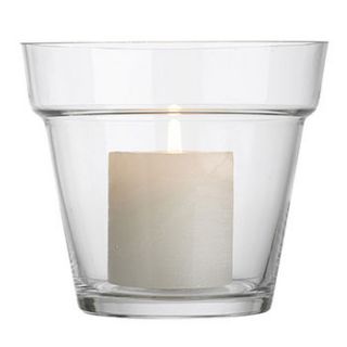 glass flower pot candle holder by plant theatre