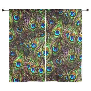 Peacock Feathers Invasion 60 Curtains by PhantasmDesigns