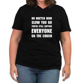 Lapping The Couch Womens Plus Size V Neck Dark T  by SpotOfTees