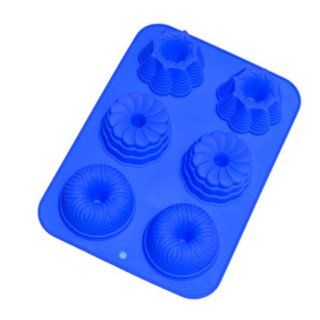 6 Even 3 Style Tart Microwave Silicone Baking Mold  