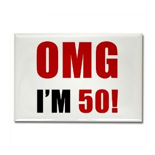 OMG 50th Birthday Rectangle Magnet by billiejogifts