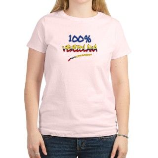 100% VENEZUELA WOMAN Womens Pink T Shirt by parkcrush