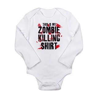 Zombie Killing Long Sleeve Infant Bodysuit by jabbergear