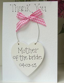 personalised thank you keepsake card by little bird designs