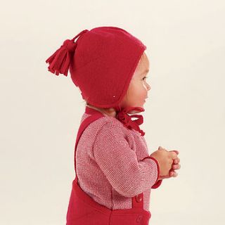 organic boiled merino wool hat by lana bambini