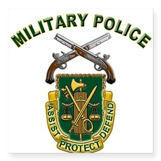 US Army Military Police Crest Square Sticker by Admin_CP28080418
