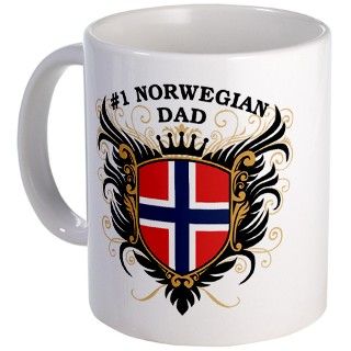 Number One Norwegian Dad Mug by pridegiftshop