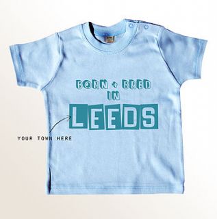 organic 'born and bred' baby t shirt by wear it with wellies