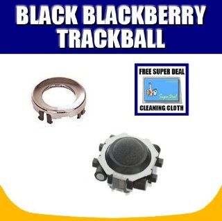 Jet Black Blackberry Trackball / Joystick / Navigate / Pearl / Ring Repair Replacement Fix Fixing for Rim Blackberry Pearl 8100 8130 Curve 8300 8310 8320 8800 8820 8830 Plus Opening Tool with Exclusive FREE Complimentary Super Deal Micro Fiber Cleaning Clo
