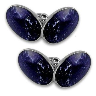 lapis lazuli double sided oval cufflinks by john m start & co.