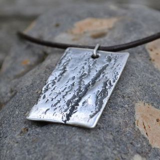 handmade silver dog tag necklace by muriel & lily