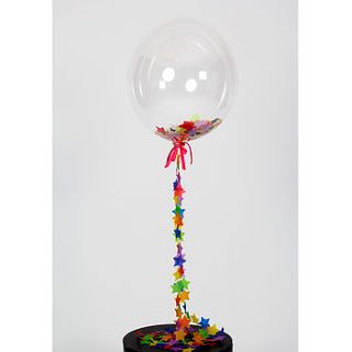 superstar confetti filled balloon by bubblegum balloons