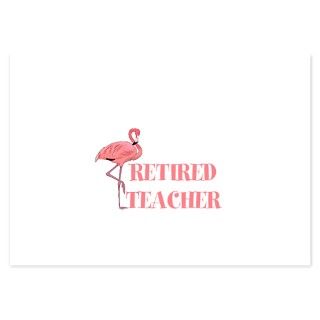 Retired Teacher Funny Flamingo Invitations by FlipFlopFantasy