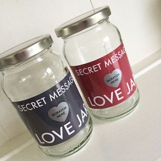 personalised love message scratch jar by jg artwork