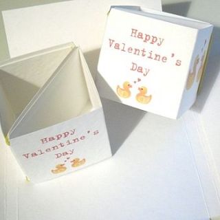 rubber ducky popping box valentine's day card by paperbuzz cards