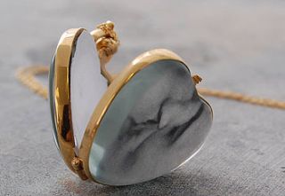 sterling silver heart double sided locket necklace by otis jaxon silver and gold jewellery