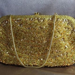 vintage empire made gold beaded evening bag by ava mae designs