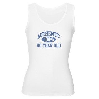 Authentic 80 Year Old Womens Tank Top by birthdayfun