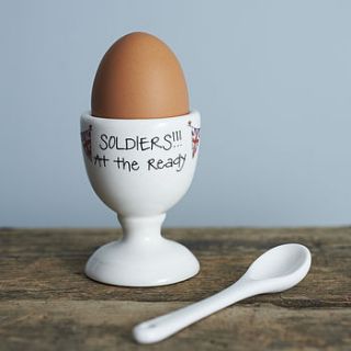 soldier egg cup by sweet william designs