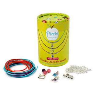 friendship charm necklace making kit brights by nest