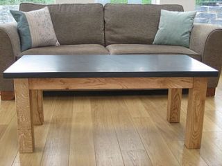 slate and oak coffee table by grasi