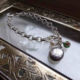vintage locket bracelet by lime tree design