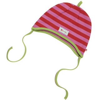 pink/red stripe peruvian hat by piccalilly