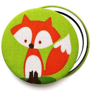 fox fabric girls pocket mirror by jenny arnott cards & gifts