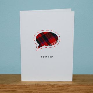 'blether' scottish greetings card by hiya pal