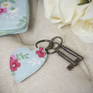 floral heart key fob by the contemporary home