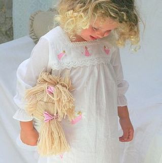 girl's fairy embroidered nightdress by little ella james