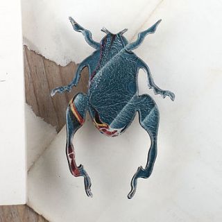 marbled beetle brooch by helen ward studio